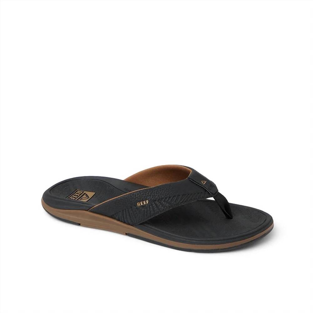 NEW REEF men's offshore sandal in black/gum